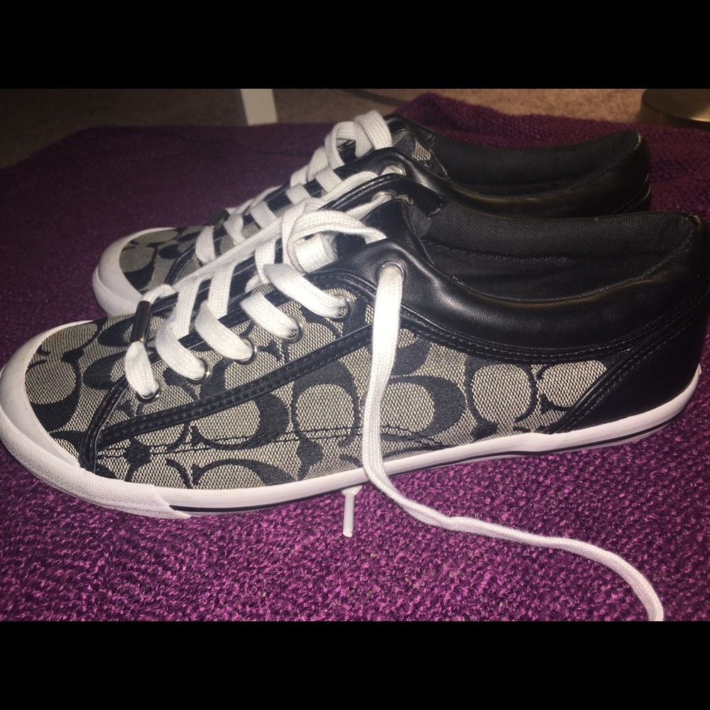 Black and White Coach Sneakers